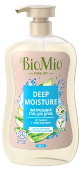 Изображение товара Гель для душа BioMio Bio Shower Gel Натуральный для чувствительной кожи с гелем алоэ вера без запаха, 650 мл