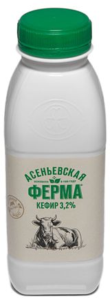 Изображение товара Кефир «Асеньевская ферма» 3,2% БЗМЖ, 330 г