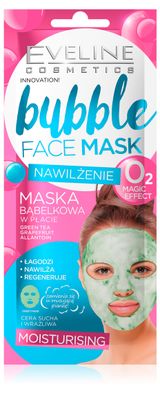 Изображение товара Маска для лица тканевая Eveline Cosmetics bubble face mask увлажняющая пузырьковая