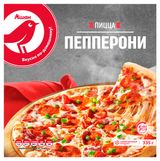 Изображение товара Пицца колбасная АШАН Красная птица Пепперони замороженная, 335 г