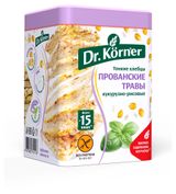 Изображение товара Хлебцы кукурузно-рисовые Dr. Korner с прованскими травами тонкие, 100 г