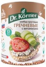 Изображение товара Хлебцы Dr. Korner хрустящие гречневые с витаминами, 100 г
