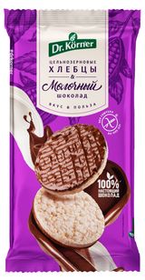 Изображение товара Хлебцы рисовые Dr. Korner хрустящие с молочным шоколадом, 67 г