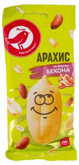 Изображение товара Арахис АШАН Красная птица со вкусом бекона, 100 г