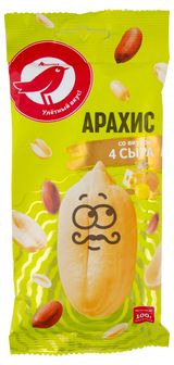 Изображение товара Арахис АШАН Красная птица со вкусом 4 сыра, 100 г