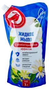 Изображение товара Мыло АШАН Красная птица жидкое антибактериальное с ароматом ромашки, 1 л
