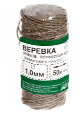 Изображение товара Веревка «СТРОЙБАТ» пеньковая 1,0 мм, 50 м