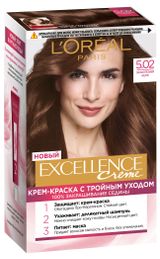 Изображение товара Крем-краска для волос L'Oreal Paris Excellence тон 5.02 Обольстительный каштан
