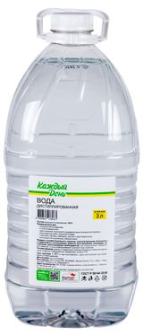 Изображение товара Вода дистиллированная «Каждый день» для авто, 3 л