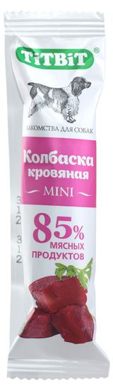 Изображение товара Лакомство для собак TiTBiT колбаска кровяная mini, 20 г