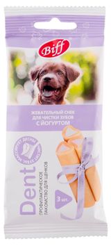 Изображение товара Лакомство для собак Biff Dent снеки с йогуртом для щенков средних и мелких пород, 40 г