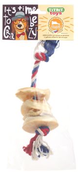 Изображение товара Игрушка для собак TiTBiT Канат+ 3 галеты из кожи, 49 г