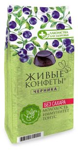 Изображение товара Живые конфеты «Лакомства для здоровья» черника без сахара, 170 г