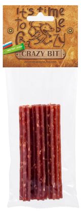 Изображение товара Лакомство для собак CRAZY BIT мясные трубочки с уткой, 60 г