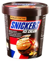 Изображение товара Мороженое сливочное MARS Snickers с арахисом в шоколаде с карамелью ведро БЗМЖ, 340 г