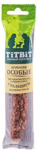 Изображение товара Лакомство для собак TiTBiT колбаски Особые с кальцием для маленьких и средних пород, 30 г
