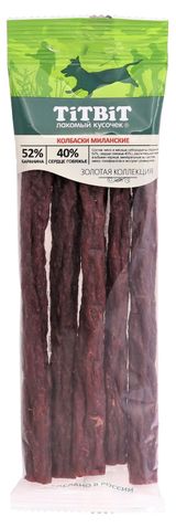 Изображение товара Лакомство для собак TiTBiT Колбаски Миланские, 75 г