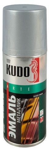 Изображение товара Эмаль универсальная KUDO аэрозоль металлик серебро, 210 мл