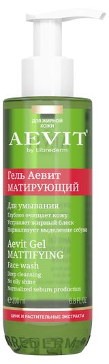 Изображение товара Гель для умывания лица Librederm Аевит матирующий, 200 мл