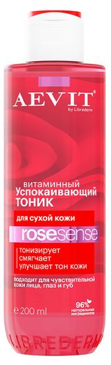 Изображение товара Тоник для лица AEVIT By Librederm Rose Sense успокаивающий витаминный, 200 мл