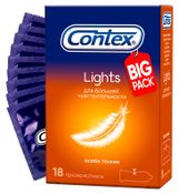 Изображение товара Презервативы Contex Lights особо тонкие, 18 шт