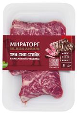 Изображение товара Стейк из мраморной говядины «Мираторг» Black Angus Три-тип, 390 г