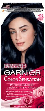 Изображение товара Крем-краска для волос Garnier Стойкая Color Sensation Роскошь цвета оттенок 4.10 Ночной Сапфир, 100 мл