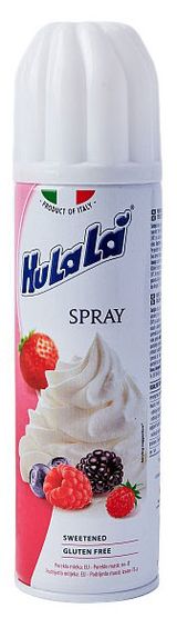 Изображение товара Крем взбитый Hulala Spray растворимый с сахаром без глютена баллон 24% ЗМЖ Италия, 250 г