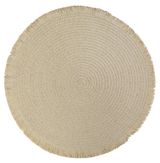 Изображение товара Салфетка сервировочная круглая Соломка с бахромой D38 см, 1 шт в ассортименте