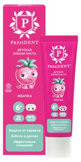 Изображение товара Зубная паста детская President 6+ Жвачка, 43 г
