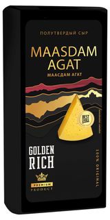 Изображение товара Сыр полутвердый Маасдам GOLDENRICH 45% БЗМЖ, вес