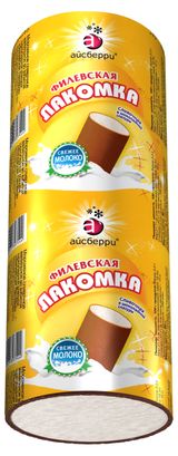 Изображение товара Мороженое сливочное «Филевское» Лакомка в шоколадной глазури трубочка БЗМЖ, 90 г