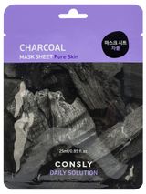 Изображение товара Маска тканевая для лица CONSLY с древесным углём, 25 мл
