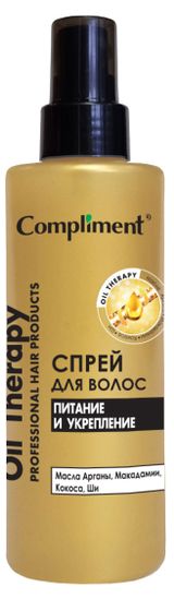 Изображение товара Спрей для волос Compliment  Oil Therapy Питание и укрепление, 200 мл
