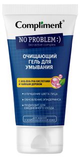 Изображение товара Гель для умывания Compliment No problem Очищающий с АНА-ВНА-РНА кислотами и чайным деревом, 200 мл