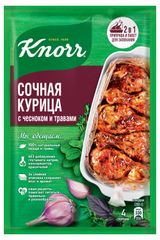 Изображение товара Приправа на второе Knorr сочная курица с чесноком и травами, 27 г