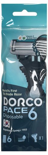 Изображение товара Станок для бритья Dorco одноразовый Pace 6 SXA100-1P 6 лезвий, 1 шт