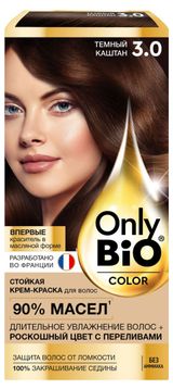 Изображение товара Крем-краска для волос «Фитокосметик» Only Bio Color Тон 3.0 Темный каштан, 115 мл