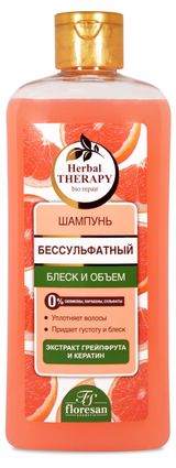 Изображение товара Шампунь для волос Floresan Блеск и объем бессульфатный, 400 мл