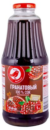 Изображение товара Сок АШАН Красная птица гранатовый востановленный прямого отжима, 1 л