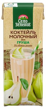 Изображение товара Коктейль молочный «Село Зелёное» груша стерилизованный 3,2% БЗМЖ, 200 мл