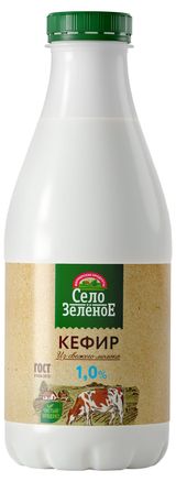 Изображение товара Кефир «Село Зеленое» пэт бутылка 1% БЗМЖ, 930 г