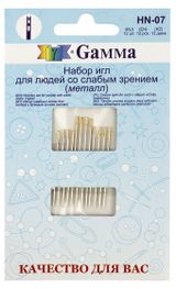 Изображение товара Набор игл для шитья «Гамма» ручные для слабовидящих, 12 шт