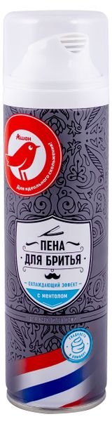 Изображение товара Пена для бритья АШАН Красная птица с ментолом для всех типов кожи, 200 мл