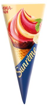 Изображение товара Мороженое молочное Sunreme малина банан рожок , 120 мл