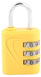 Изображение товара Замок для чемодана Airport кодовый желтый