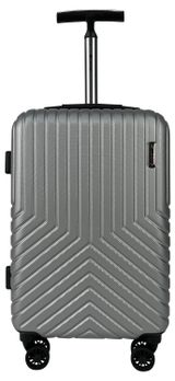 Изображение товара Чемодан жесткий Airport облегченный серый 8 колес, 25х41х61, размер M