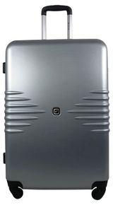 Изображение товара Чемодан пластиковый Airport серый 4 колеса, 29х48х71 см, размер L