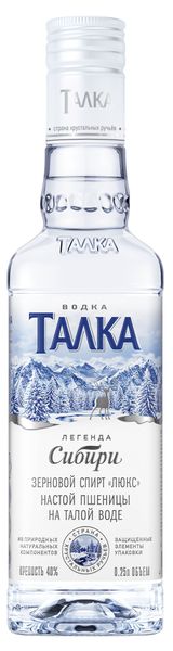 Изображение товара Водка «Талка» Россия, 0,25 л