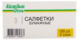 Изображение товара Салфетки бумажные «Каждый день» 2-слойные в боксе, 100 шт